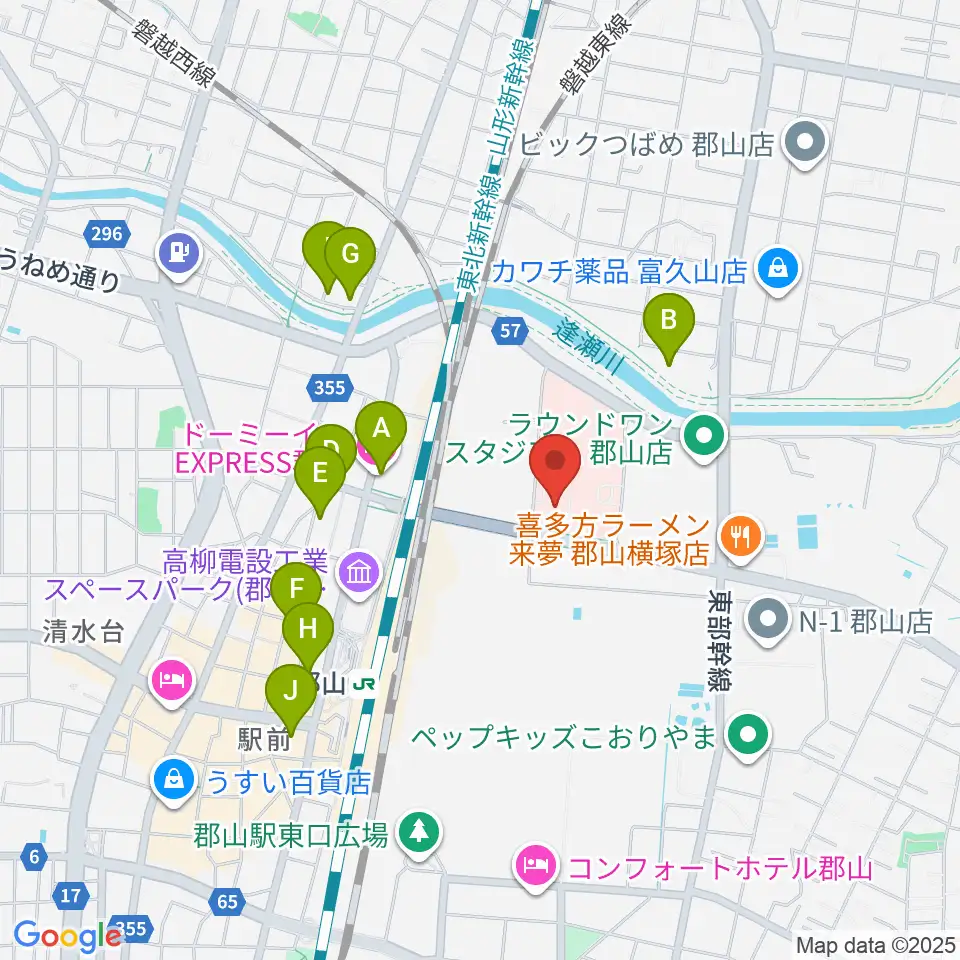ポラリス保健看護学院メグレズホール周辺のホテル一覧地図