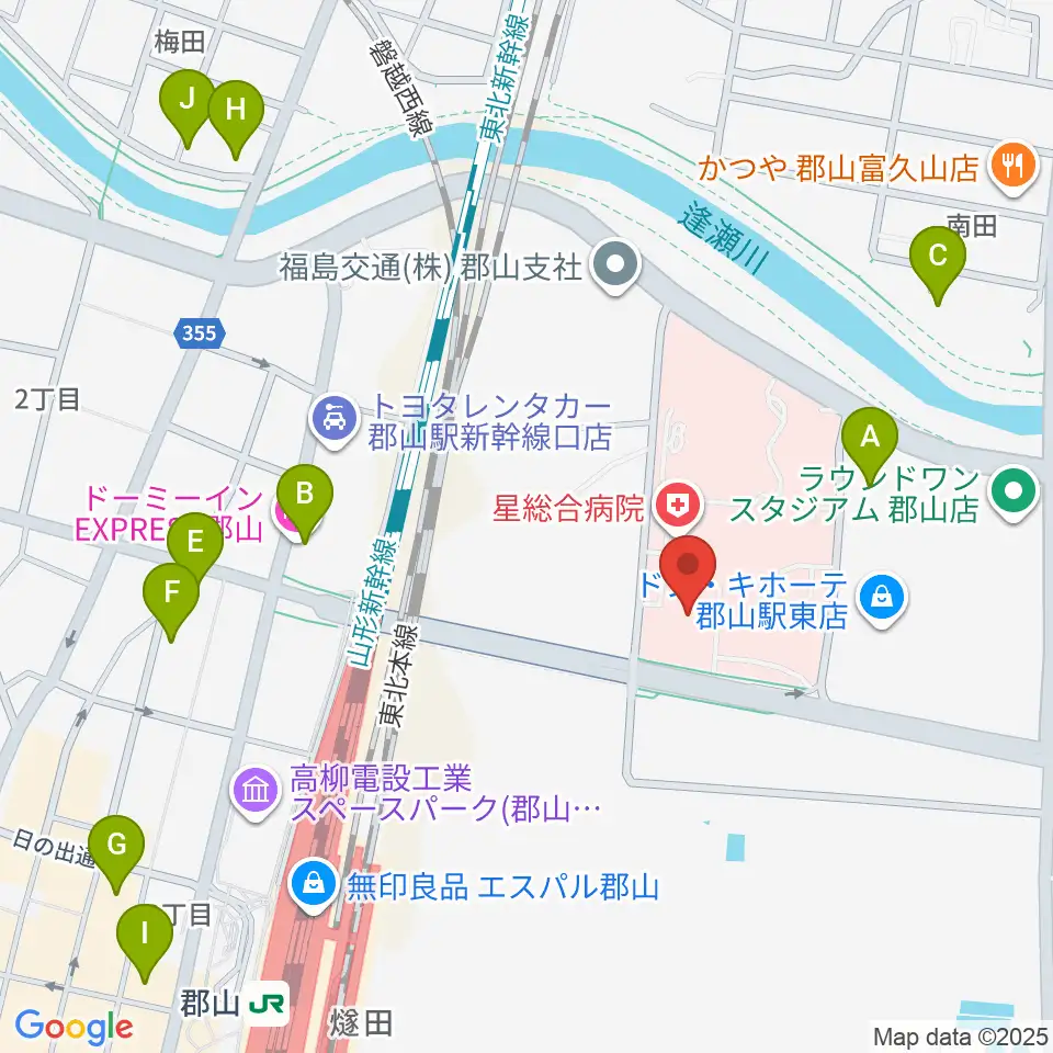 ポラリス保健看護学院メグレズホール周辺のホテル一覧地図