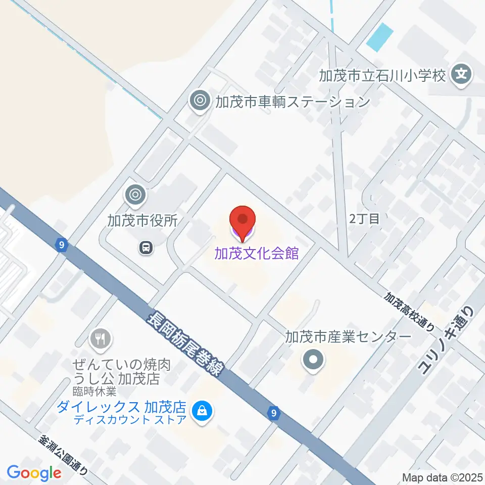 加茂文化会館周辺のホテル一覧地図