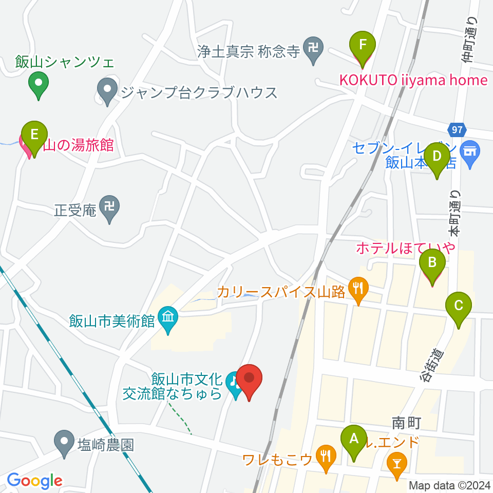 飯山市文化交流館なちゅら周辺のホテル一覧地図