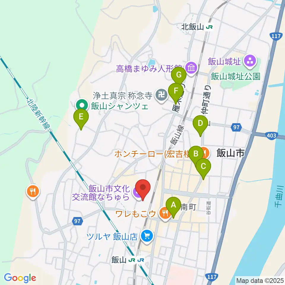 飯山市文化交流館なちゅら周辺のホテル一覧地図