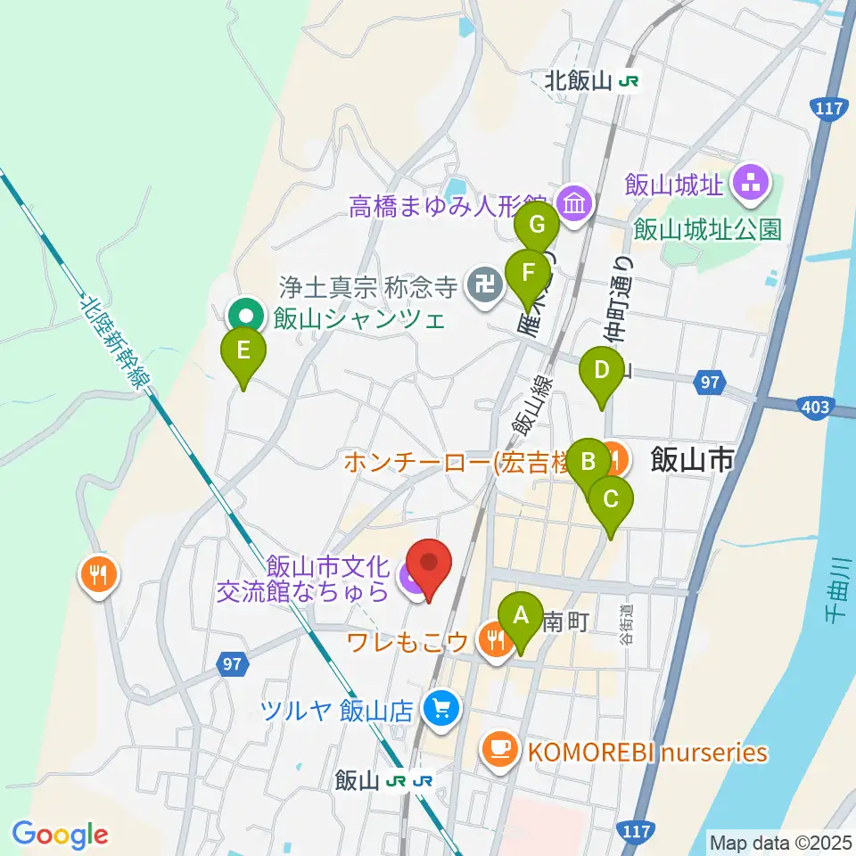 飯山市文化交流館なちゅら周辺のホテル一覧地図