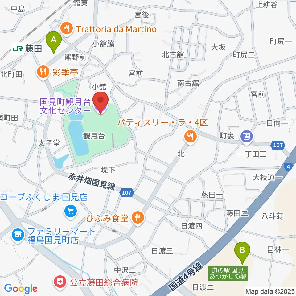 国見町観月台文化センター周辺のホテル一覧地図