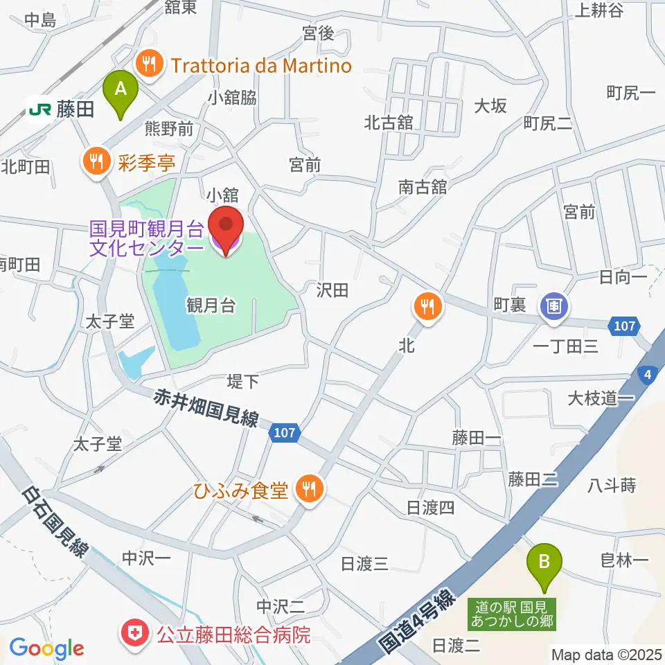 国見町観月台文化センター周辺のホテル一覧地図