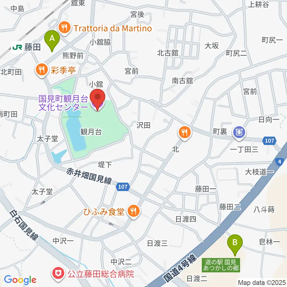 国見町観月台文化センター周辺のホテル一覧地図