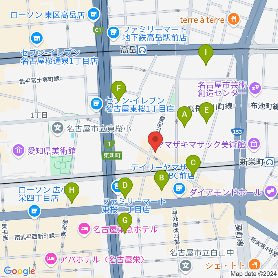 キャバレロクラブ周辺のホテル一覧地図