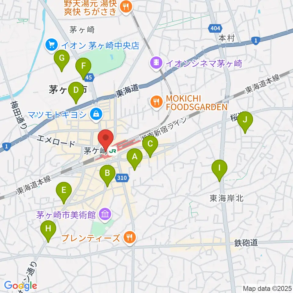 ラスカ茅ヶ崎ホール周辺のホテル一覧地図