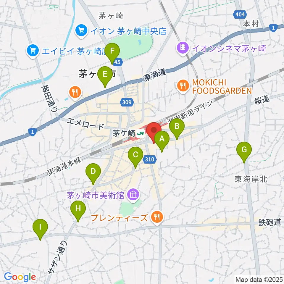 茅ヶ崎ルシュマンデザール周辺のホテル一覧地図
