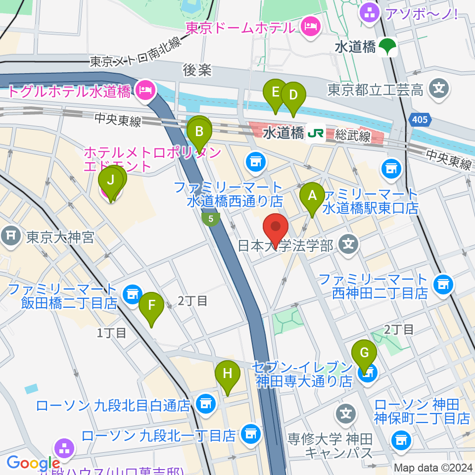 サンセットスタジオ周辺のホテル一覧地図