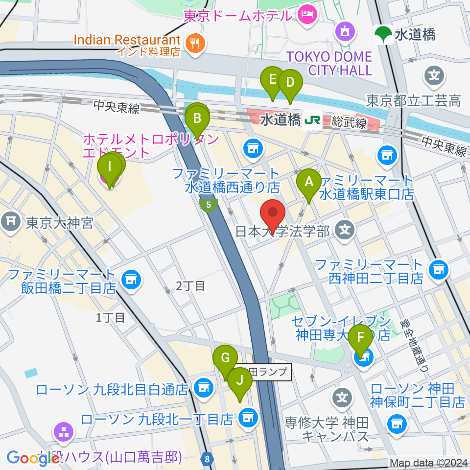 サンセットスタジオ周辺のホテル一覧地図