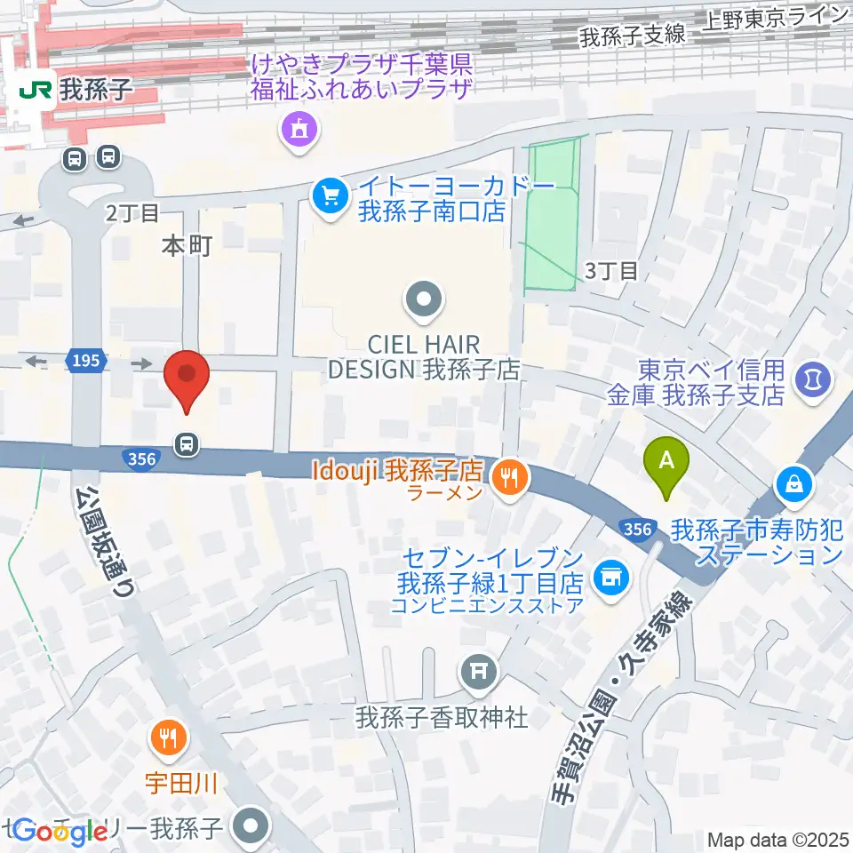 ミリオン楽器 我孫子センター周辺のホテル一覧地図
