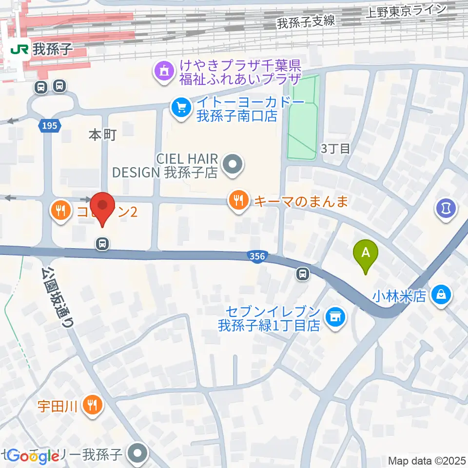 ミリオン楽器 我孫子センター周辺のホテル一覧地図