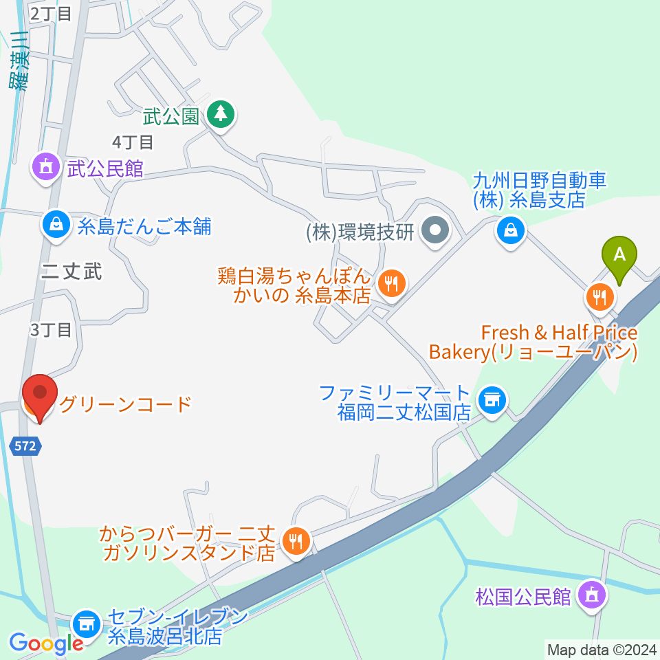 糸島Greenchord周辺のホテル一覧地図