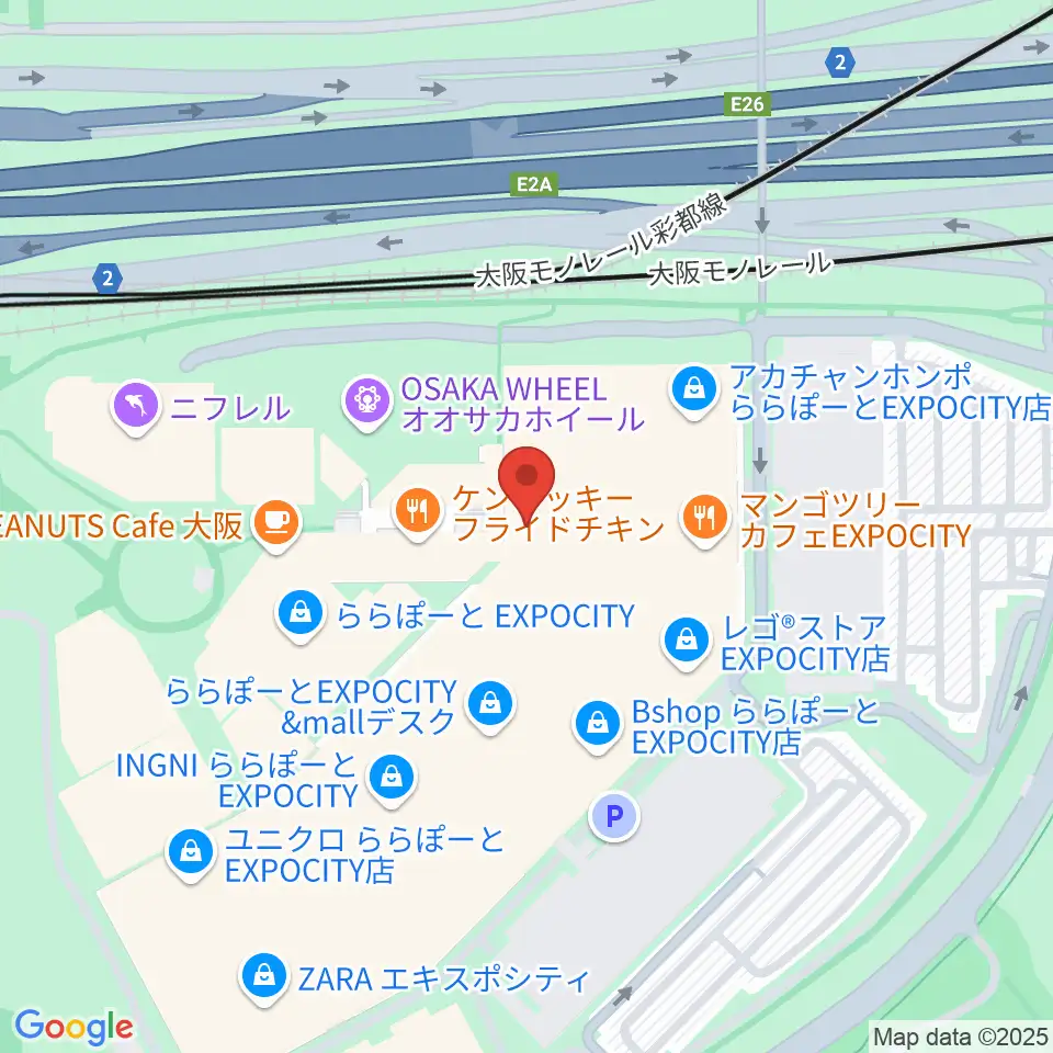島村楽器ららぽーとEXPOCITY店周辺のホテル一覧地図