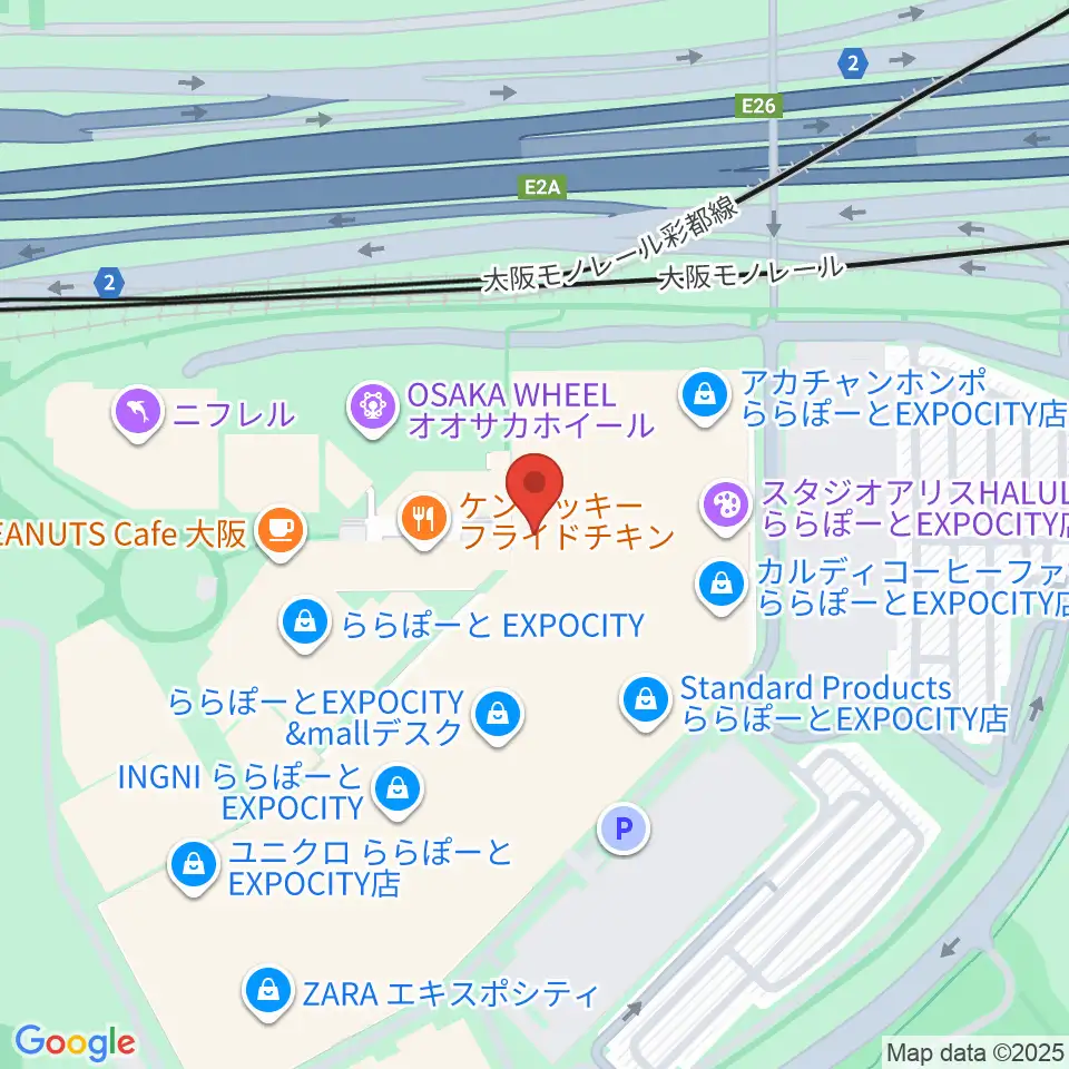 島村楽器ららぽーとEXPOCITY店周辺のホテル一覧地図