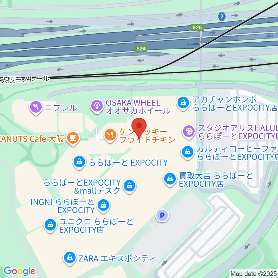 島村楽器ららぽーとEXPOCITY店周辺のホテル一覧地図