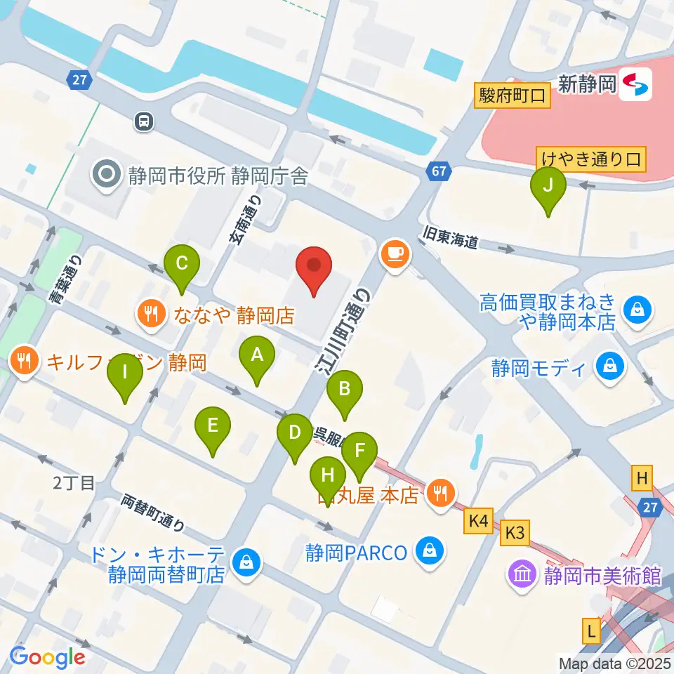 しずぎんホールユーフォニア周辺のホテル一覧地図