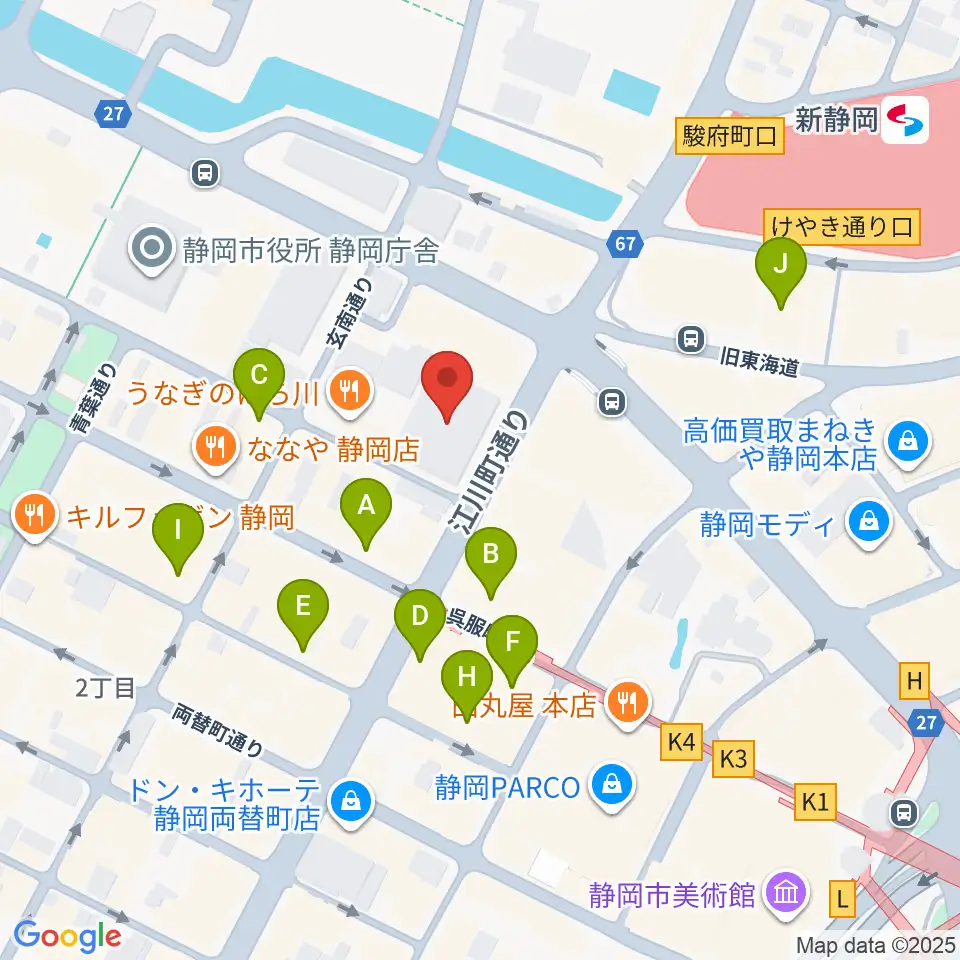 しずぎんホールユーフォニア周辺のホテル一覧地図