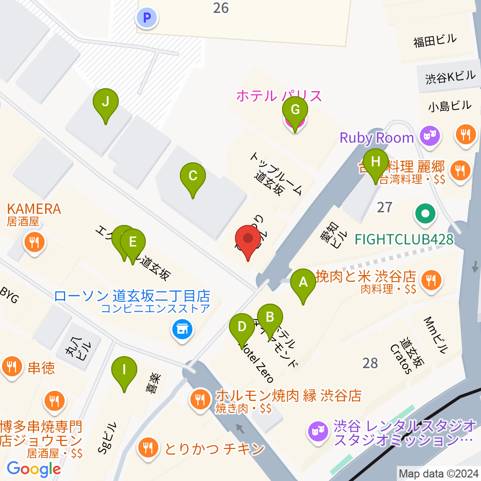 渋谷KO-KO周辺のホテル一覧地図