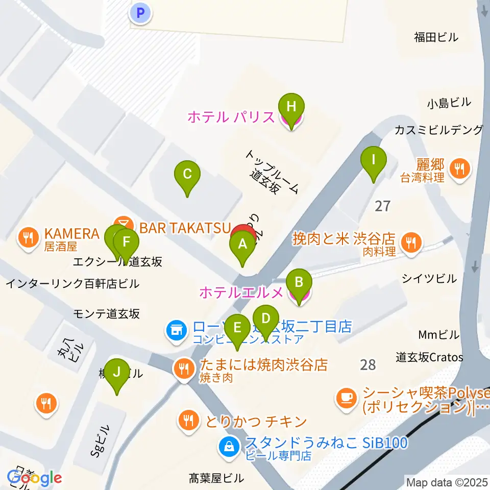 渋谷KO-KO周辺のホテル一覧地図