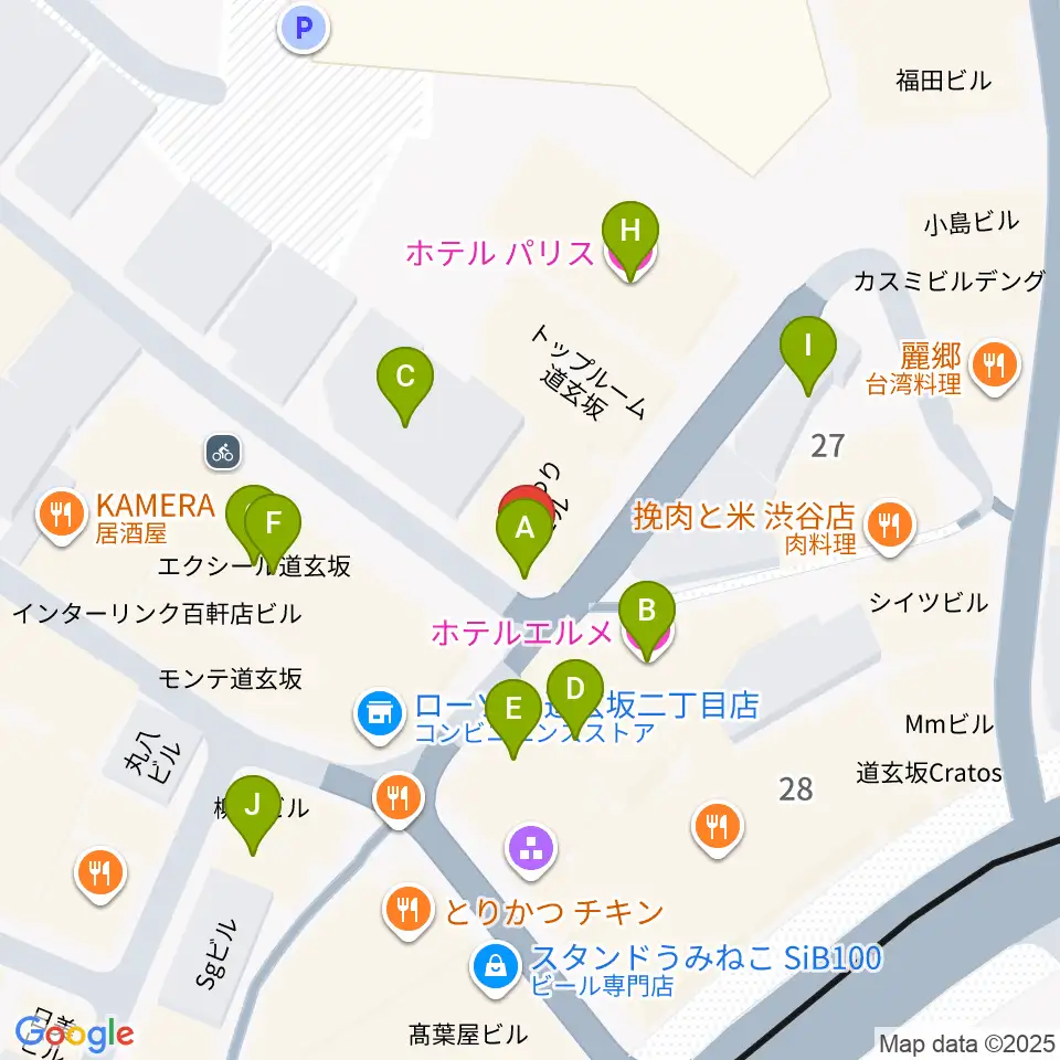 渋谷KO-KO周辺のホテル一覧地図