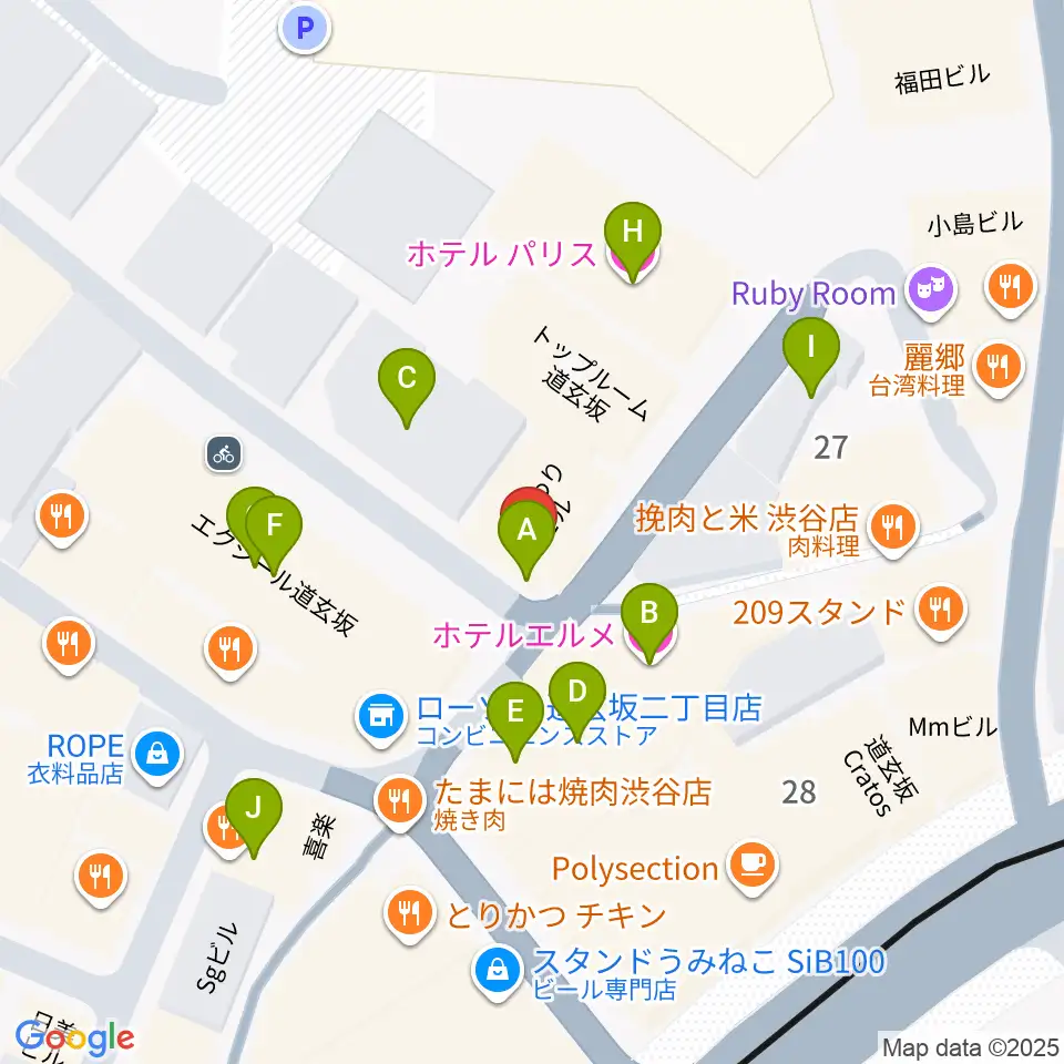 渋谷KO-KO周辺のホテル一覧地図