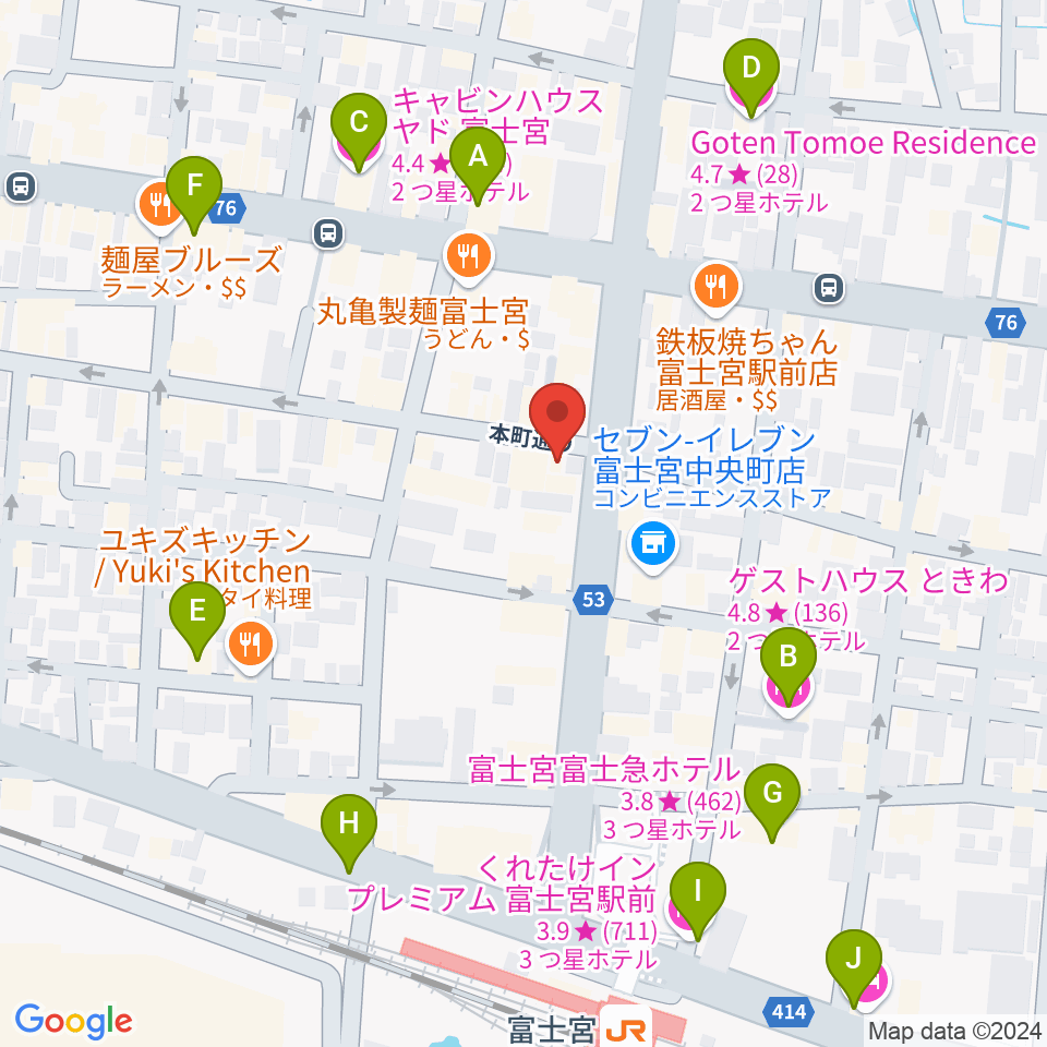 ロックハウスポパイ周辺のホテル一覧地図