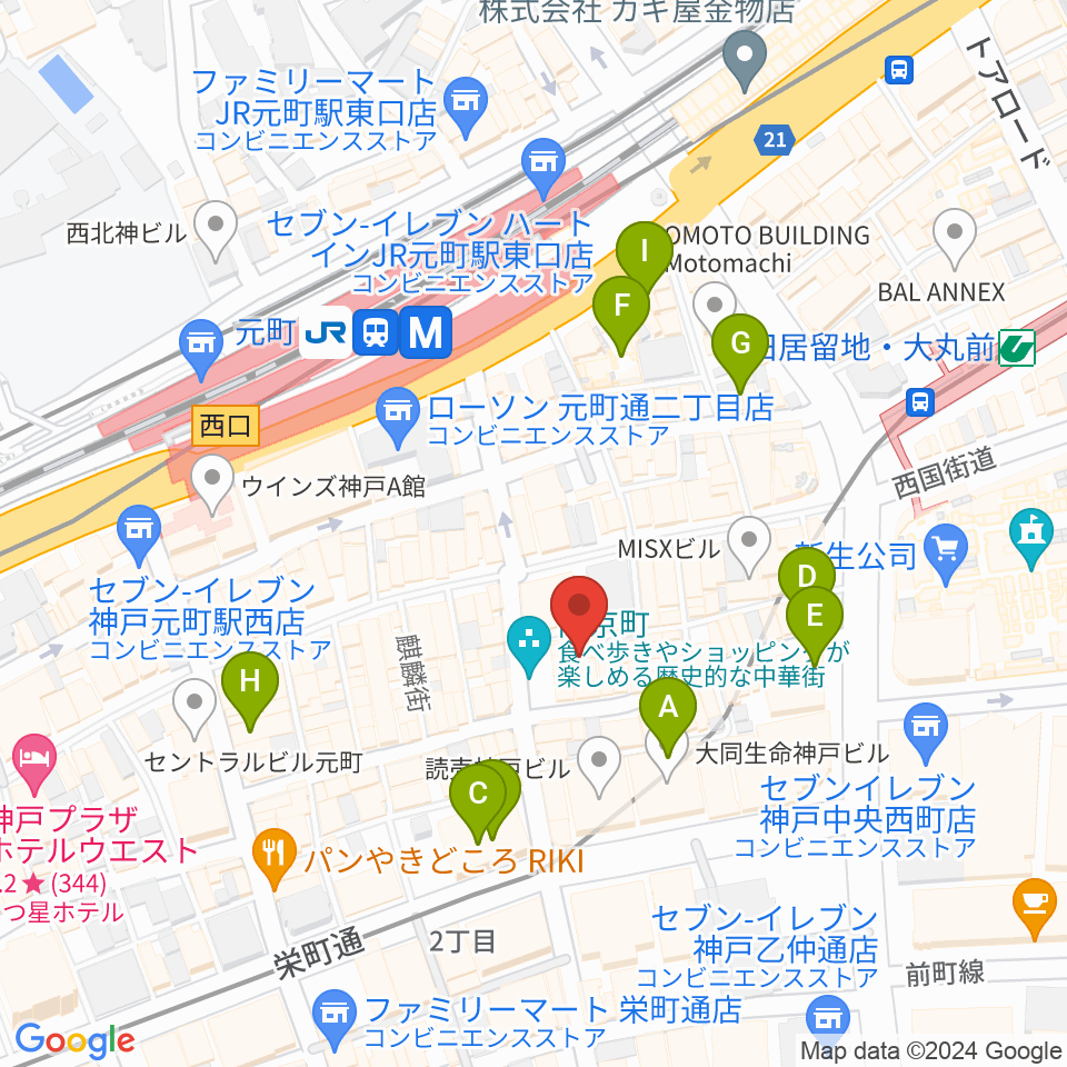 アルチザンハウス神戸周辺のホテル一覧地図