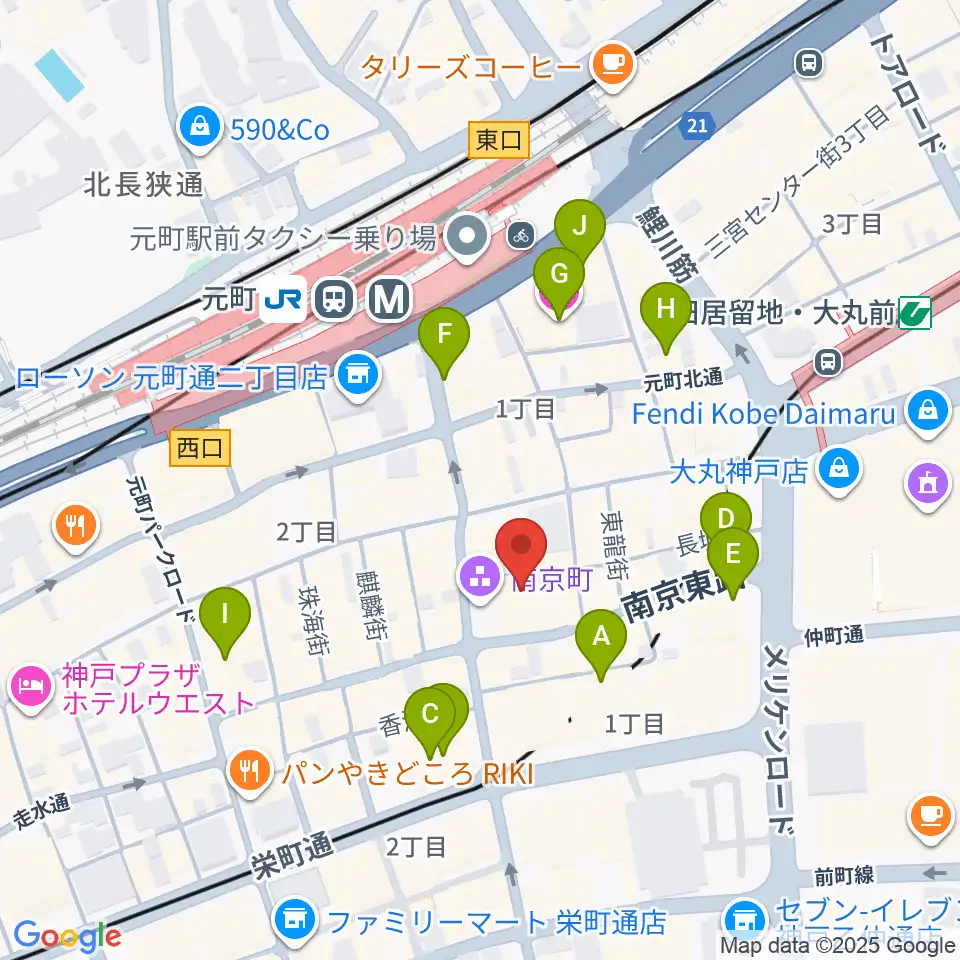 アルチザンハウス神戸周辺のホテル一覧地図