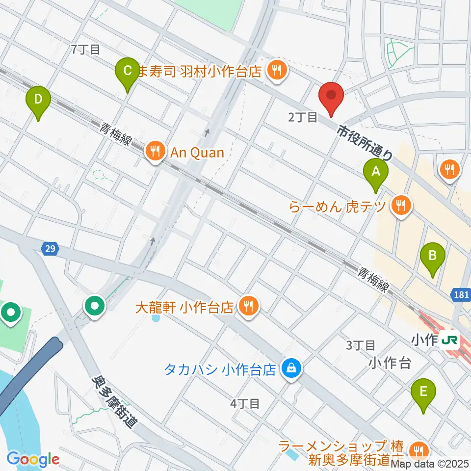 小作パーパス周辺のホテル一覧地図