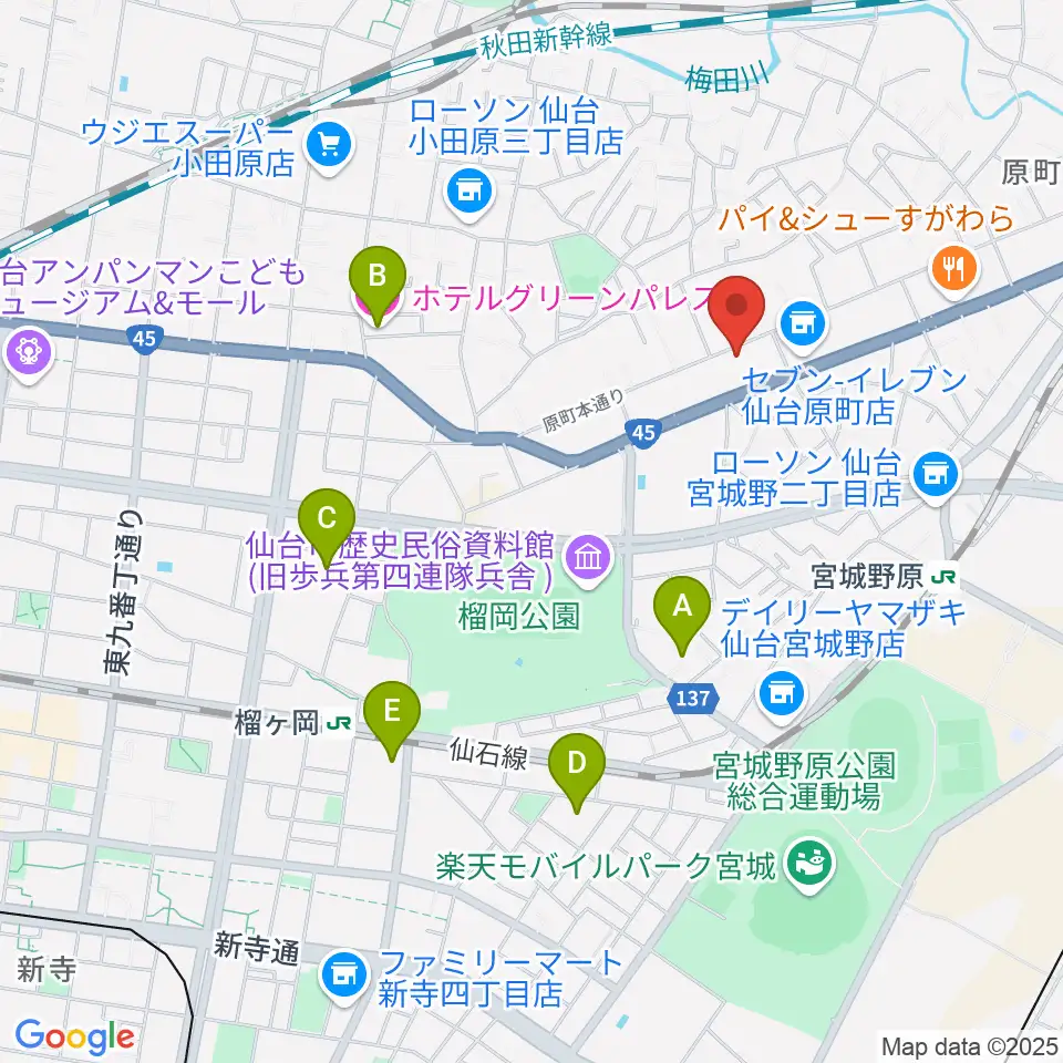 UNION / FUNNEL周辺のホテル一覧地図