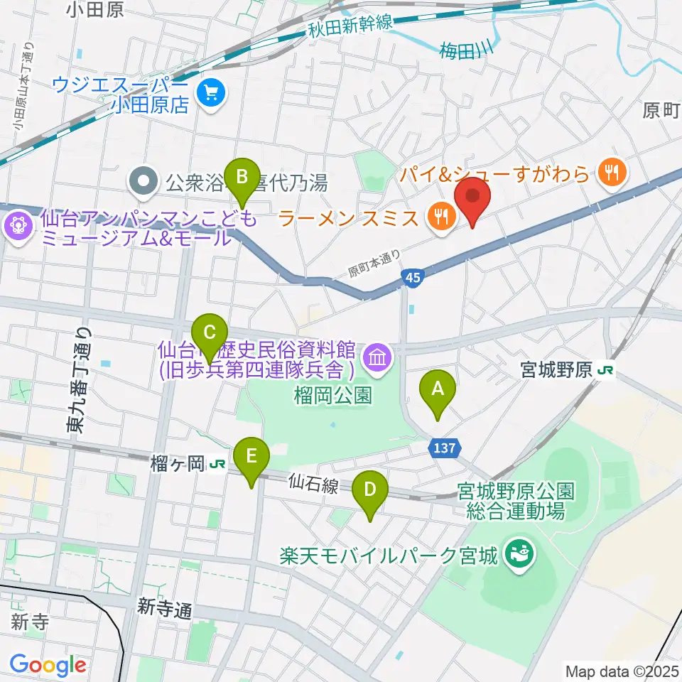 UNION / FUNNEL周辺のホテル一覧地図