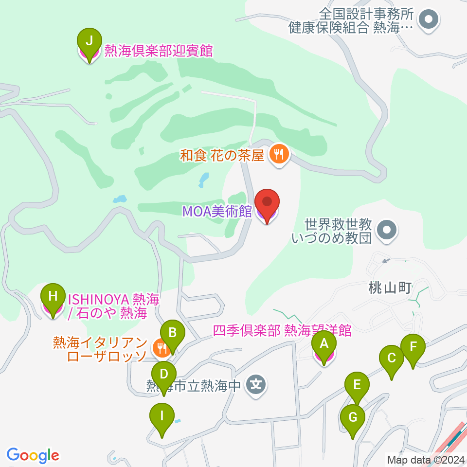 MOA美術館周辺のホテル一覧地図