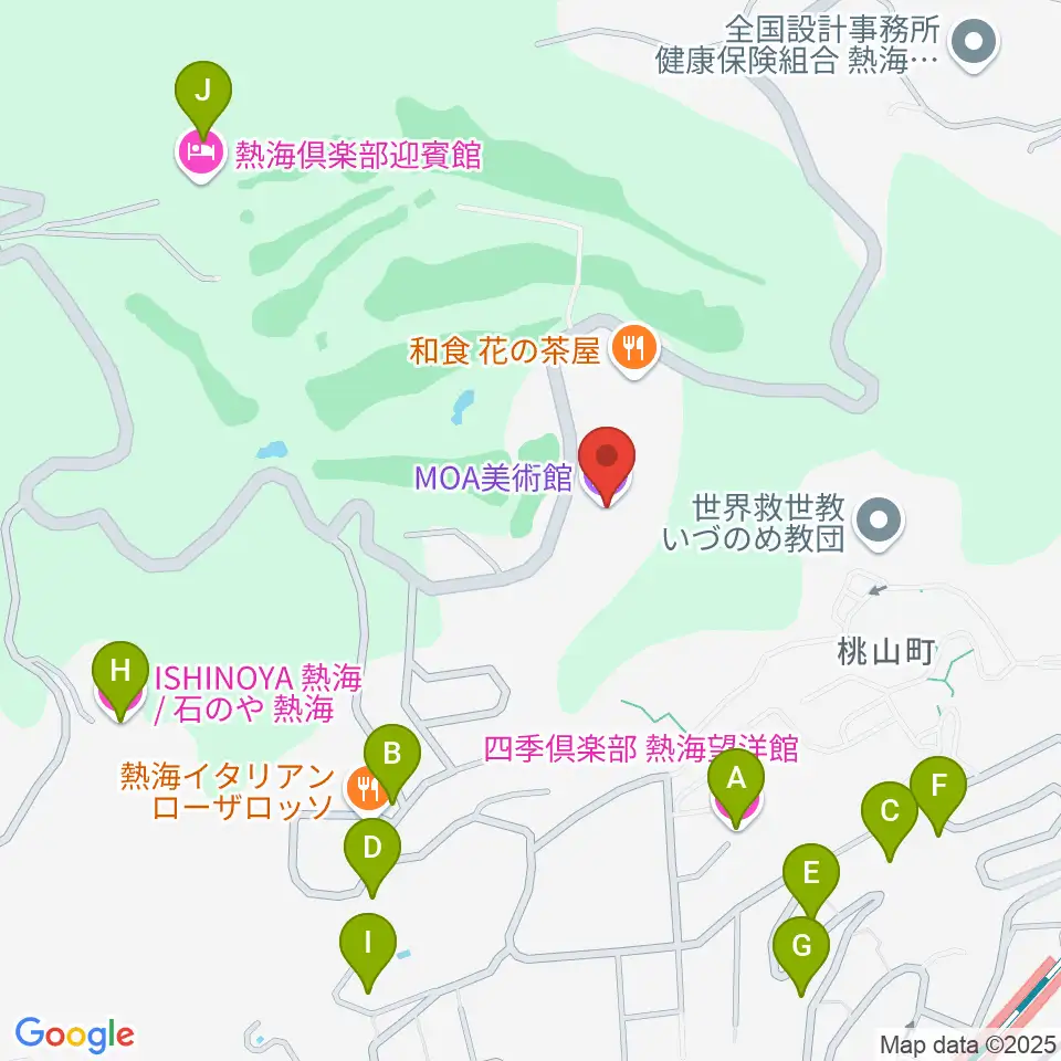MOA美術館周辺のホテル一覧地図