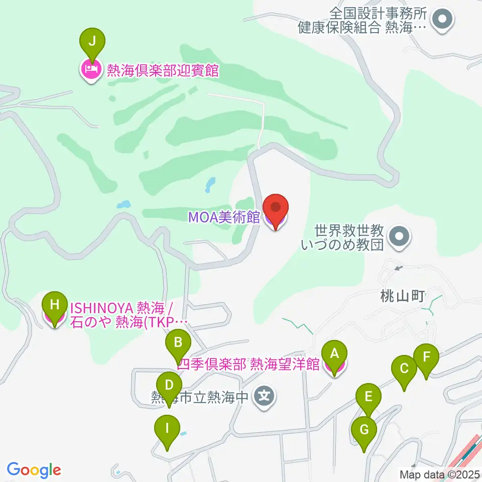 MOA美術館周辺のホテル一覧地図