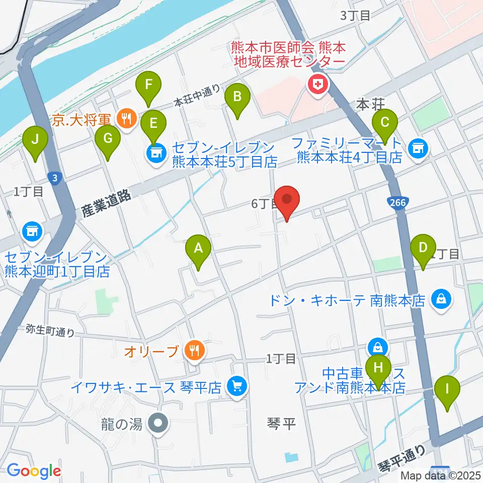熊本サロンDOLCE周辺のホテル一覧地図