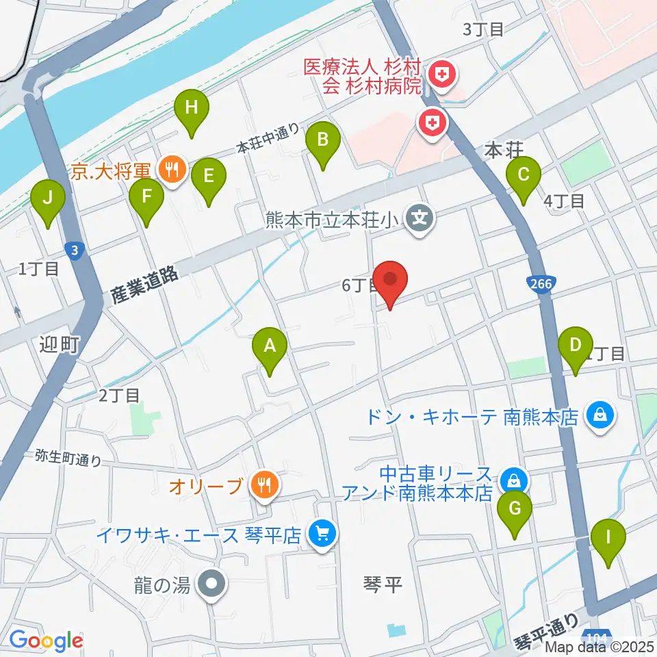 熊本サロンDOLCE周辺のホテル一覧地図