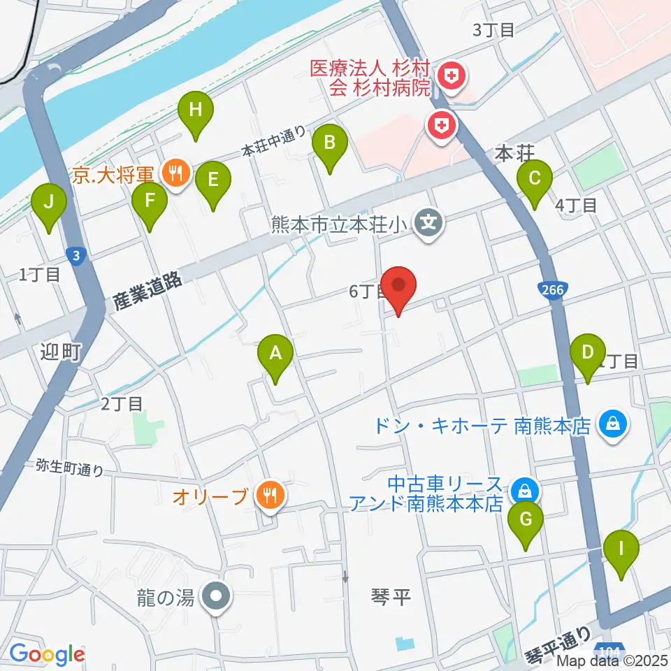 熊本サロンDOLCE周辺のホテル一覧地図