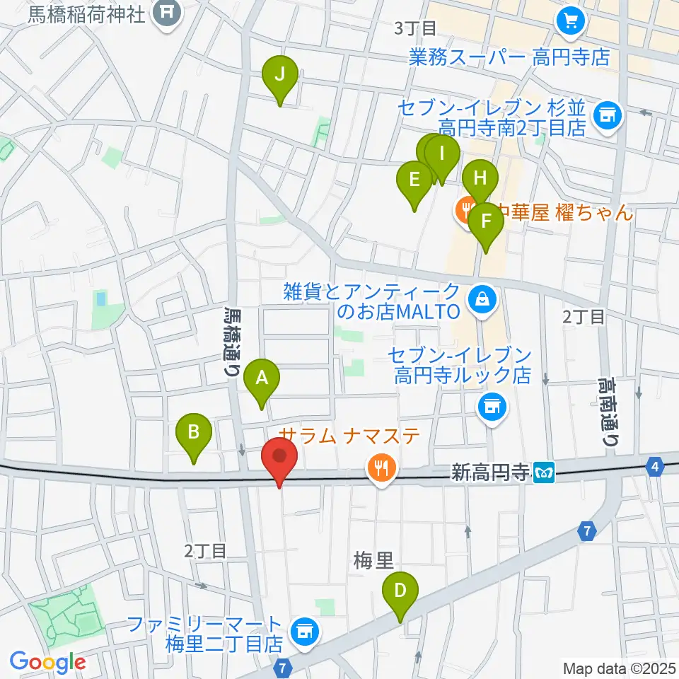 OTOlab周辺のホテル一覧地図