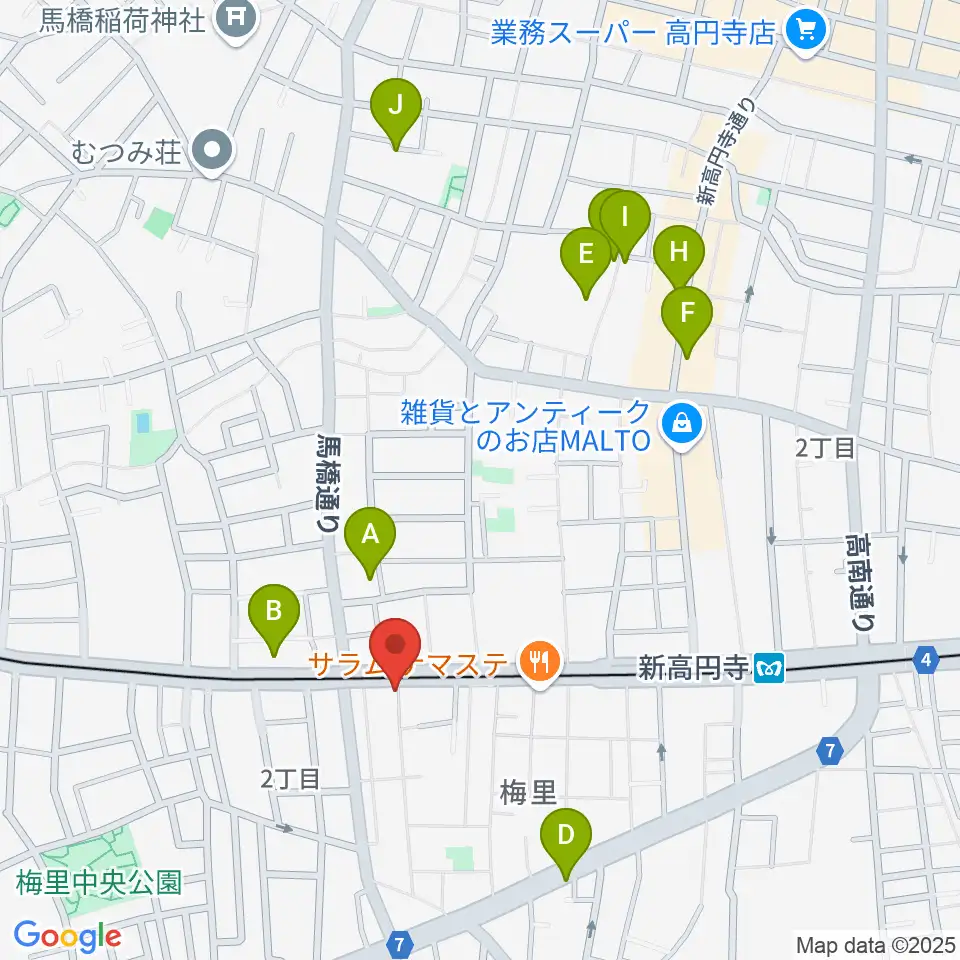 OTOlab周辺のホテル一覧地図