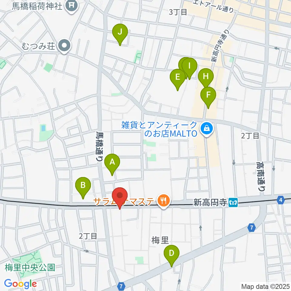 OTOlab周辺のホテル一覧地図