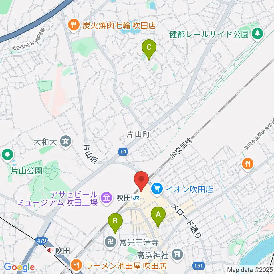 さんくすホール周辺のホテル一覧地図