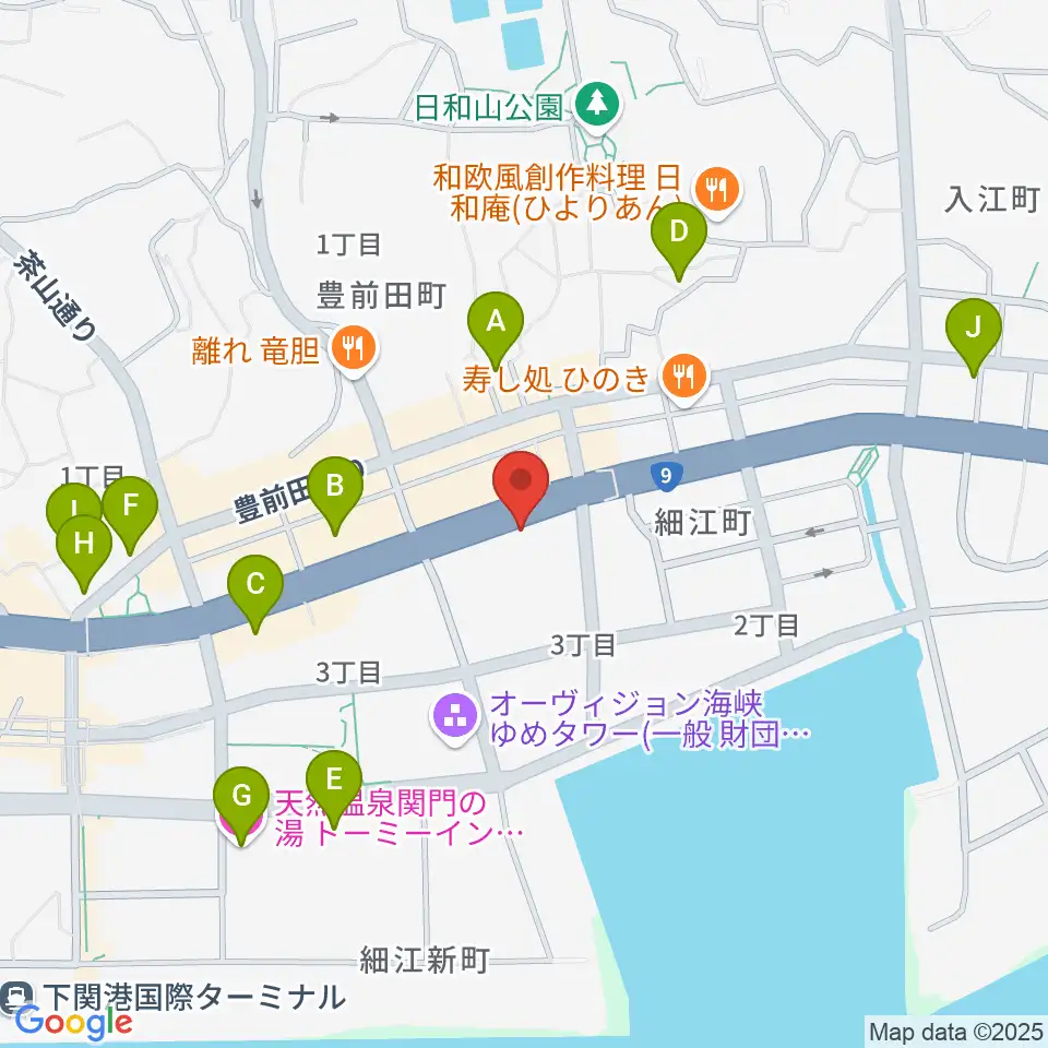 下関市生涯学習プラザ ドリームシップ周辺のホテル一覧地図