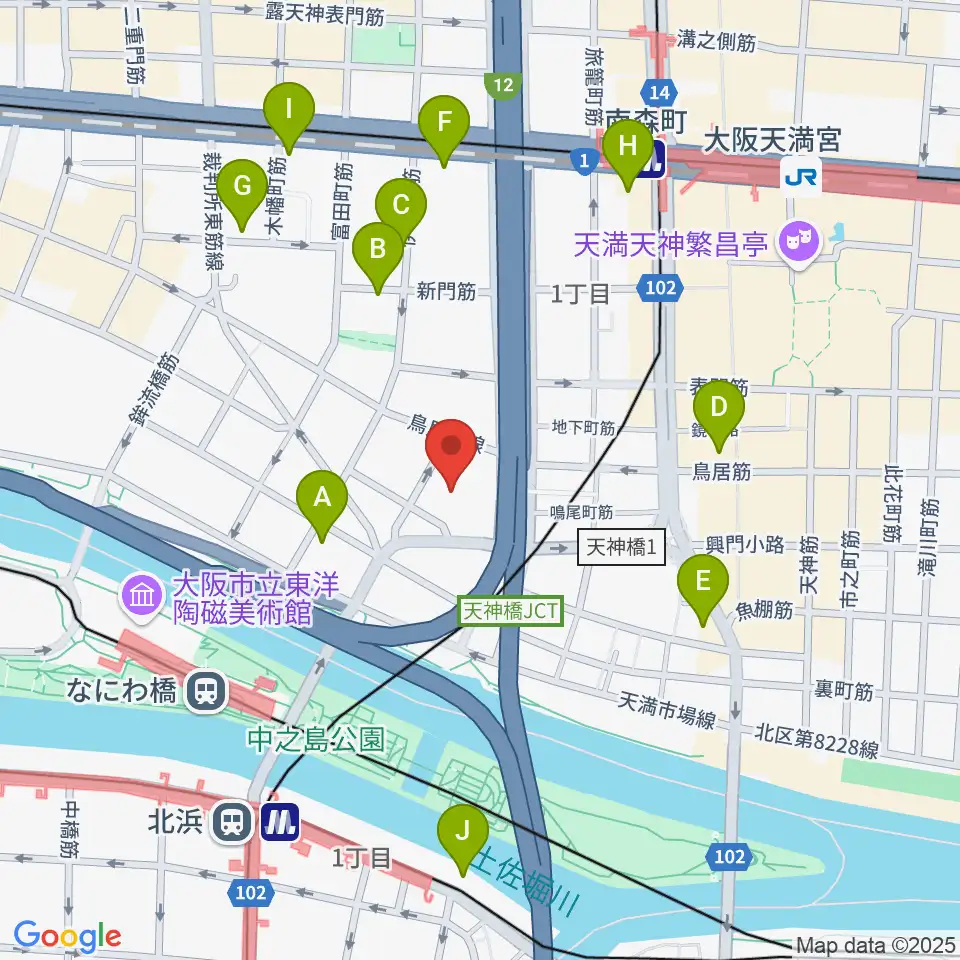ヒビキミュージックサロン リーヴズ周辺のホテル一覧地図