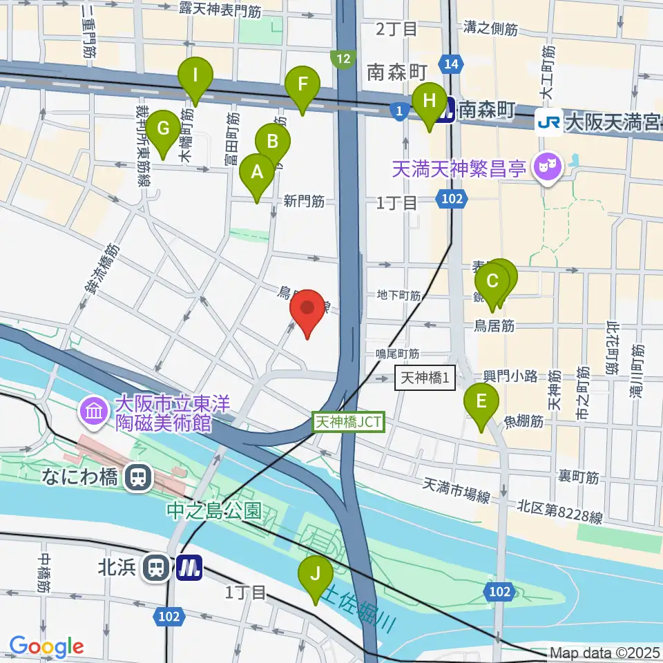 ヒビキミュージックサロン リーヴズ周辺のホテル一覧地図
