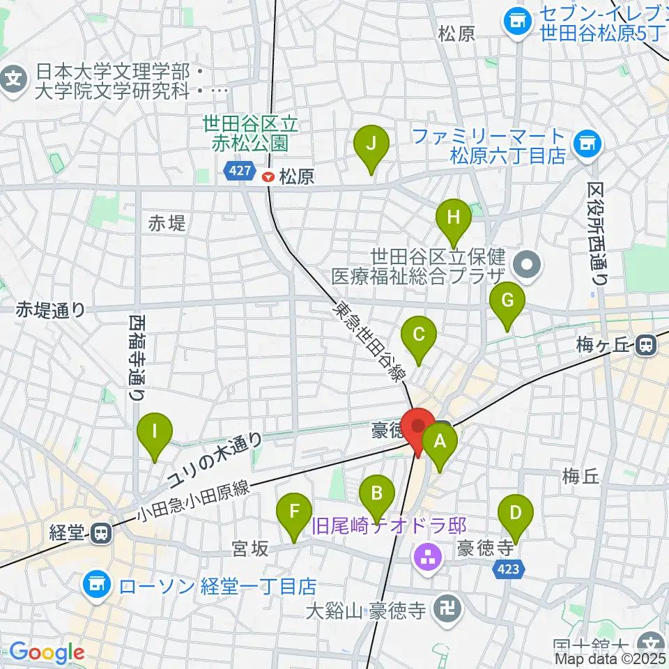 Leaf room 豪徳寺周辺のホテル一覧地図
