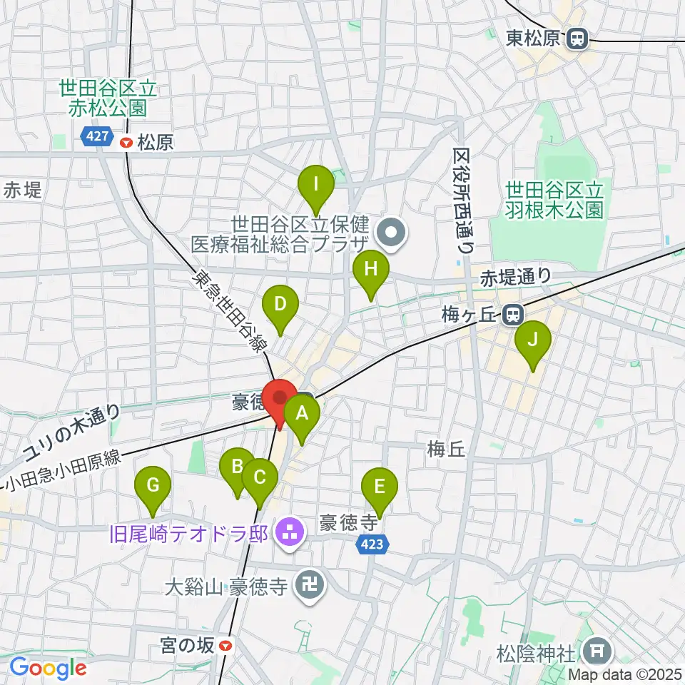 Leaf room 豪徳寺周辺のホテル一覧地図