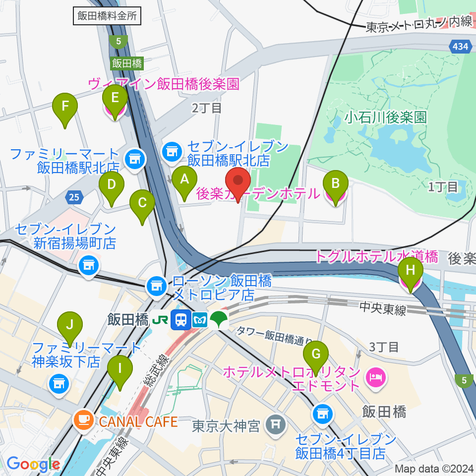 松尾弦楽器 東京店周辺のホテル一覧地図