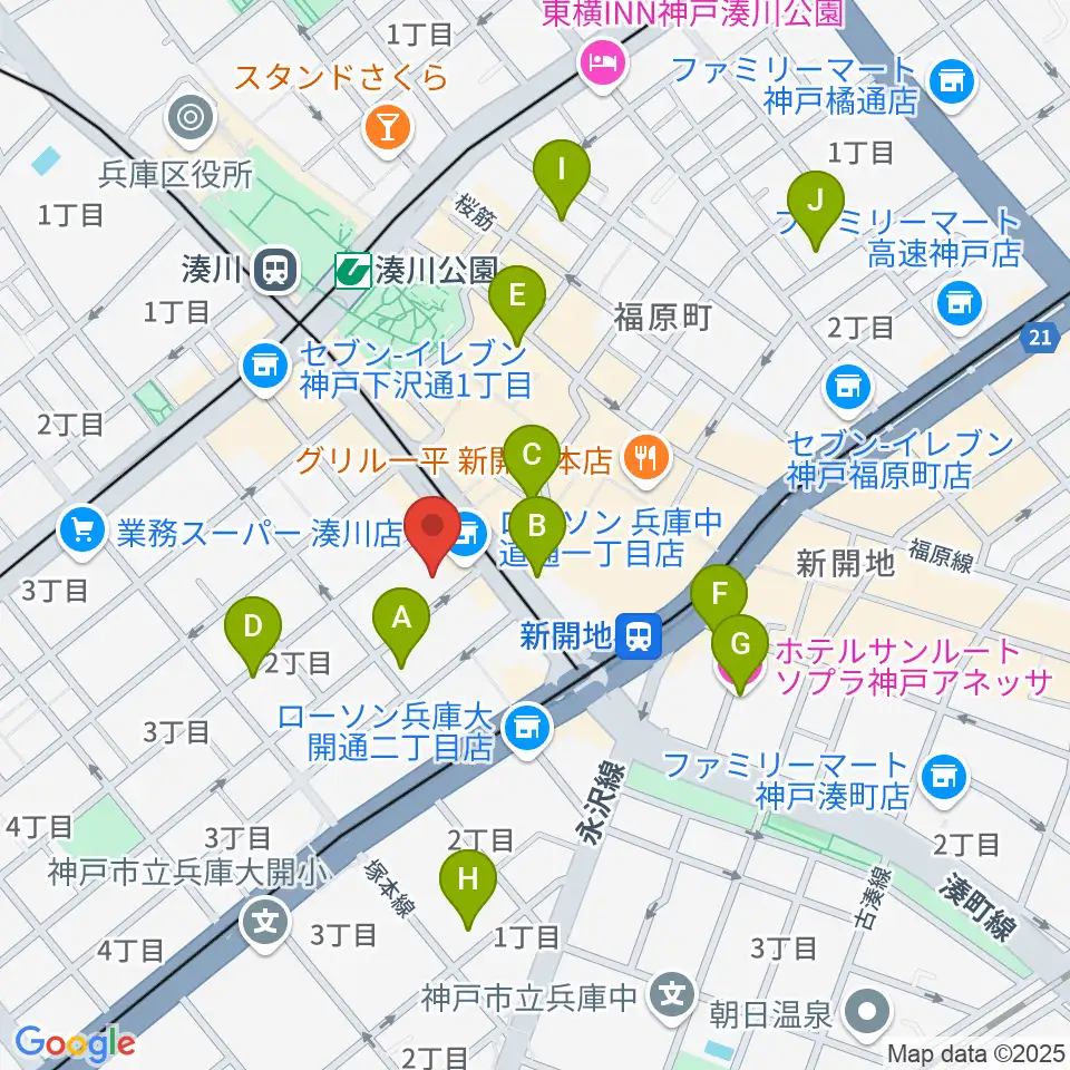 ダイヤ通音楽ホール周辺のホテル一覧地図