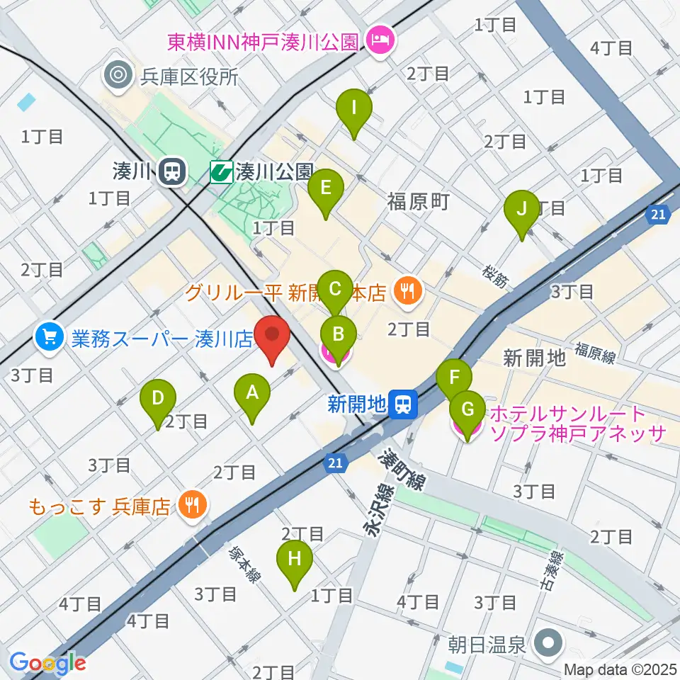 ダイヤ通音楽ホール周辺のホテル一覧地図